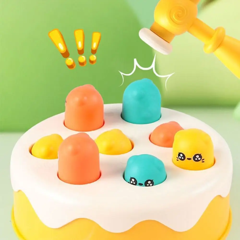 Gra w uderzanie z motywem zwierząt ABS, kształt ciasta, nauka poznawcza, zabawka typu Whack-a-mole, układanka rozwijająca koordynację ręka-oko.