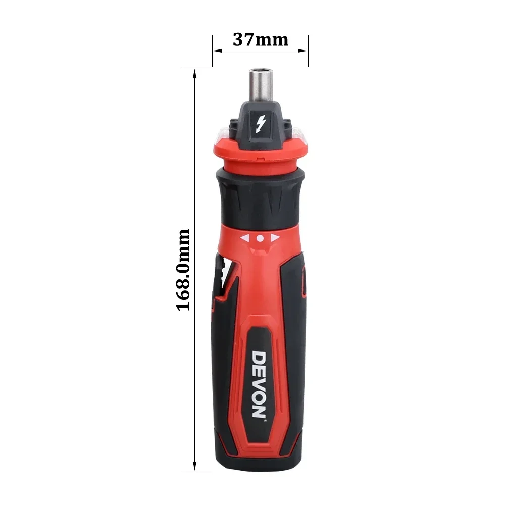 Devon 5612 Multifunctional Mini Handheld Electric Screwdriver USB Built-in Rechargeable Measurable Electricity for Electrician