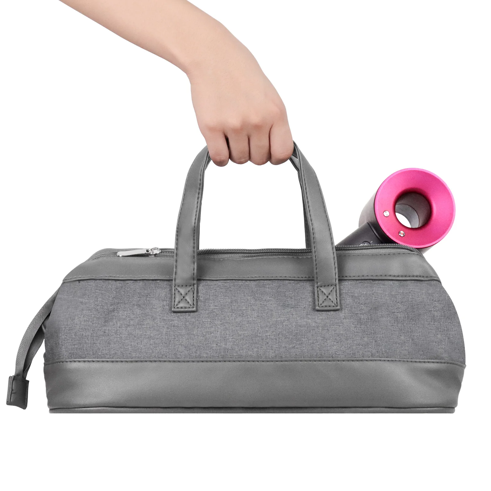 

Travel Storage Bag for Dyson Hair Dryer Airwrap Supersonic Soft lining Metal Zipper Durable Hand Strap Waterproof Organizing Bag