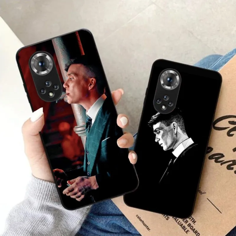 Tommy Shelby Mobile Cell Phone Case for Honor 90 70 50 20 7S X9 X8 X7 Magic 4 3 Pro Black Soft Phone Cover Funda