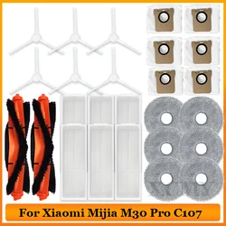 For Xiaomi Mijia M30 Pro C107 Replacement Roller Side Brush Hepa Filter Mop Cloth Dust Bag mop holder Accessories Spare Parts