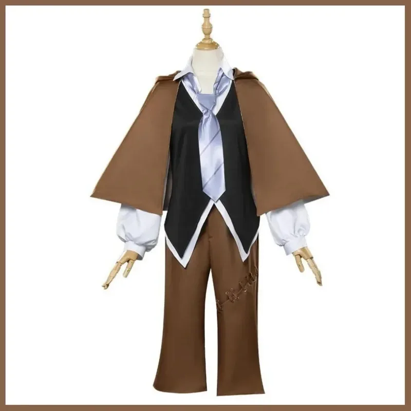 2025 aaa 애니메이션 뱅고 스트레이 도그스 에도가와 람포 코스프레 의상 무기 탐정사 유니폼 숄 가발 남녀 할로윈 파티