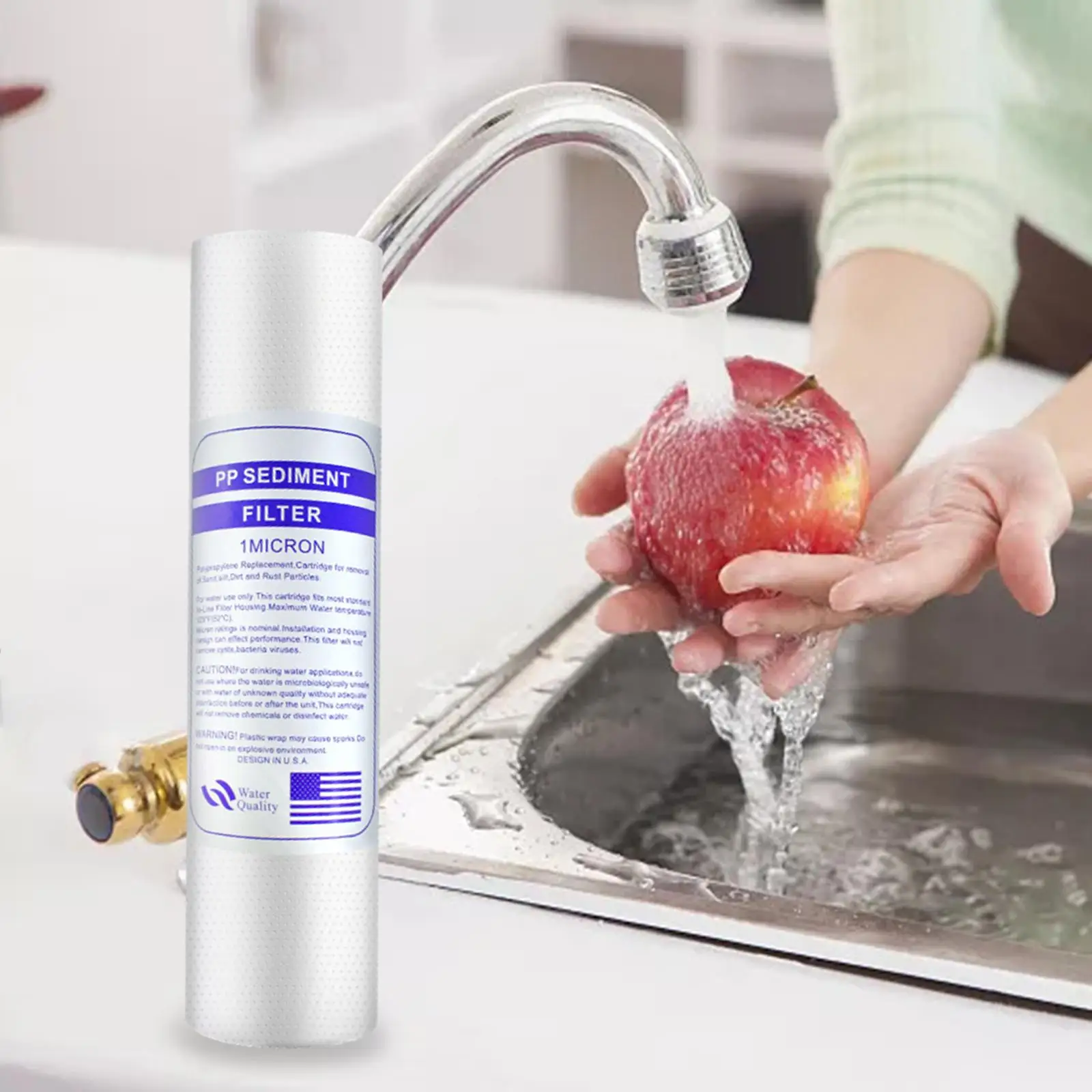 Cartouche de filtre à eau pour toute la maison, filtre à sédiment, cartouche de remplacement, livre, 10 po x 2.5 po