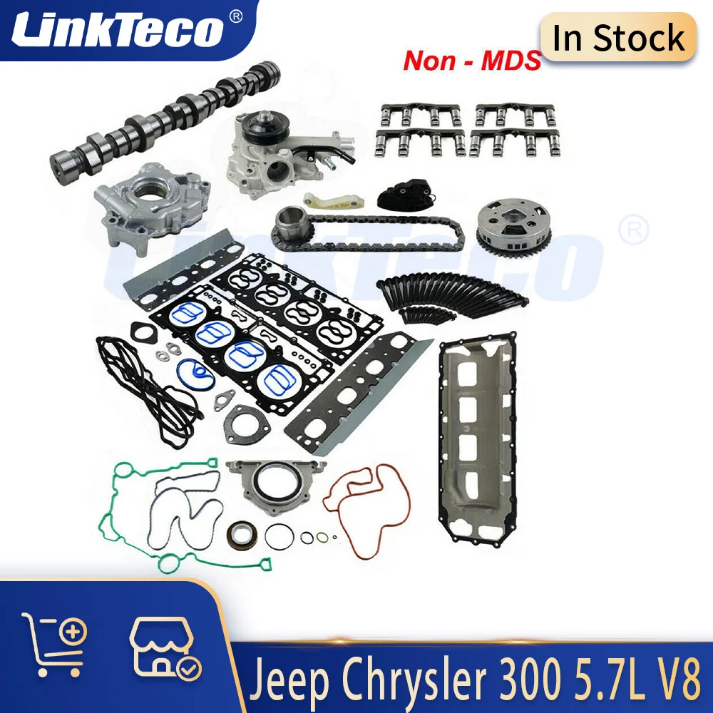 

Engine Parts Non MDS Lifters Kit Full Gasket Water Pump Kit Fit 5.7 L V8 Gas For For Dodge Durango Jeep Grand Cheroke 5.7L 09-15