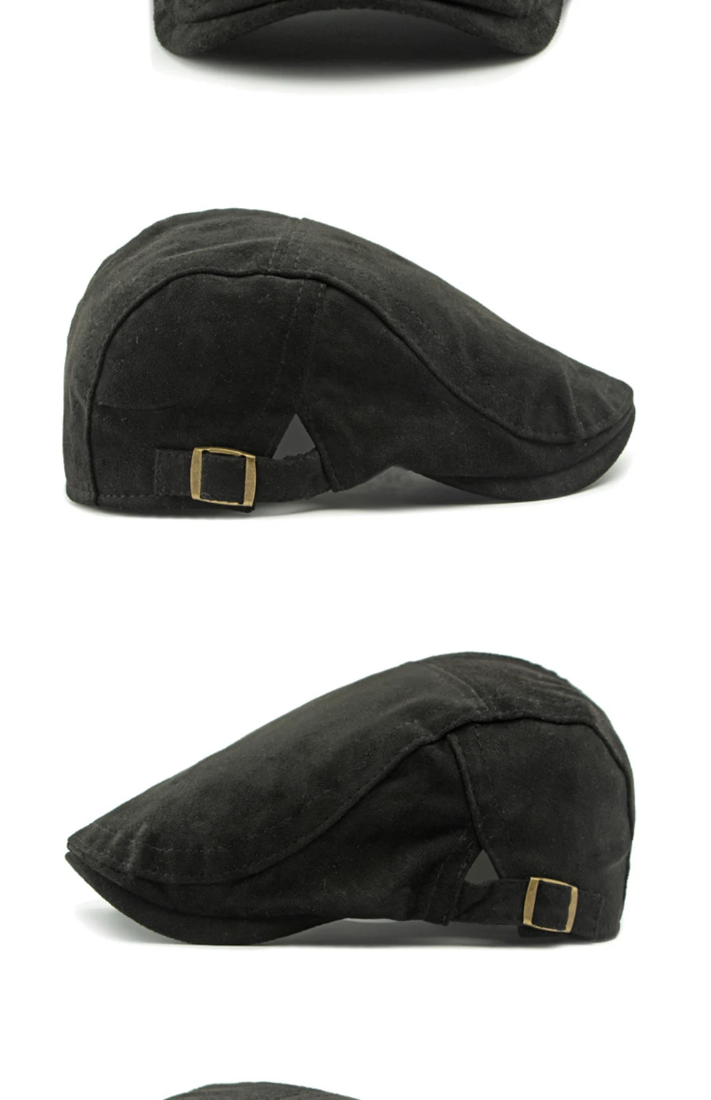 HT4954 Retro-Künstler-Maler-Baskenmütze aus Wildleder, verstellbare Ivy-Flatcap für Herren und Damen, Frühling, Herbst, Winter, Baskenmützen – Detail 6