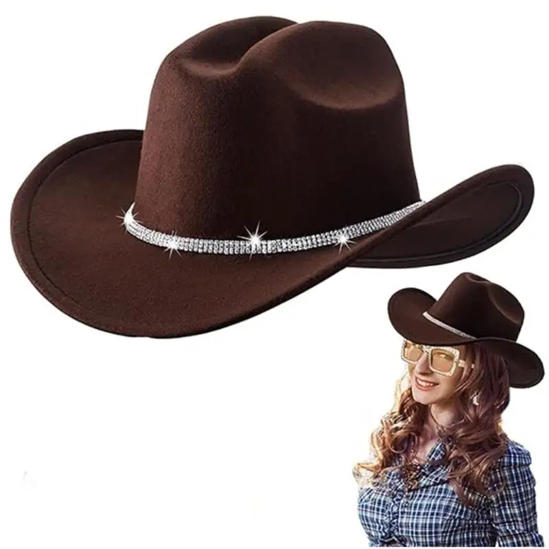 

Cowgirl Hats Unisex Design Lightweight Breathable Costume Hat For Outdoor Event