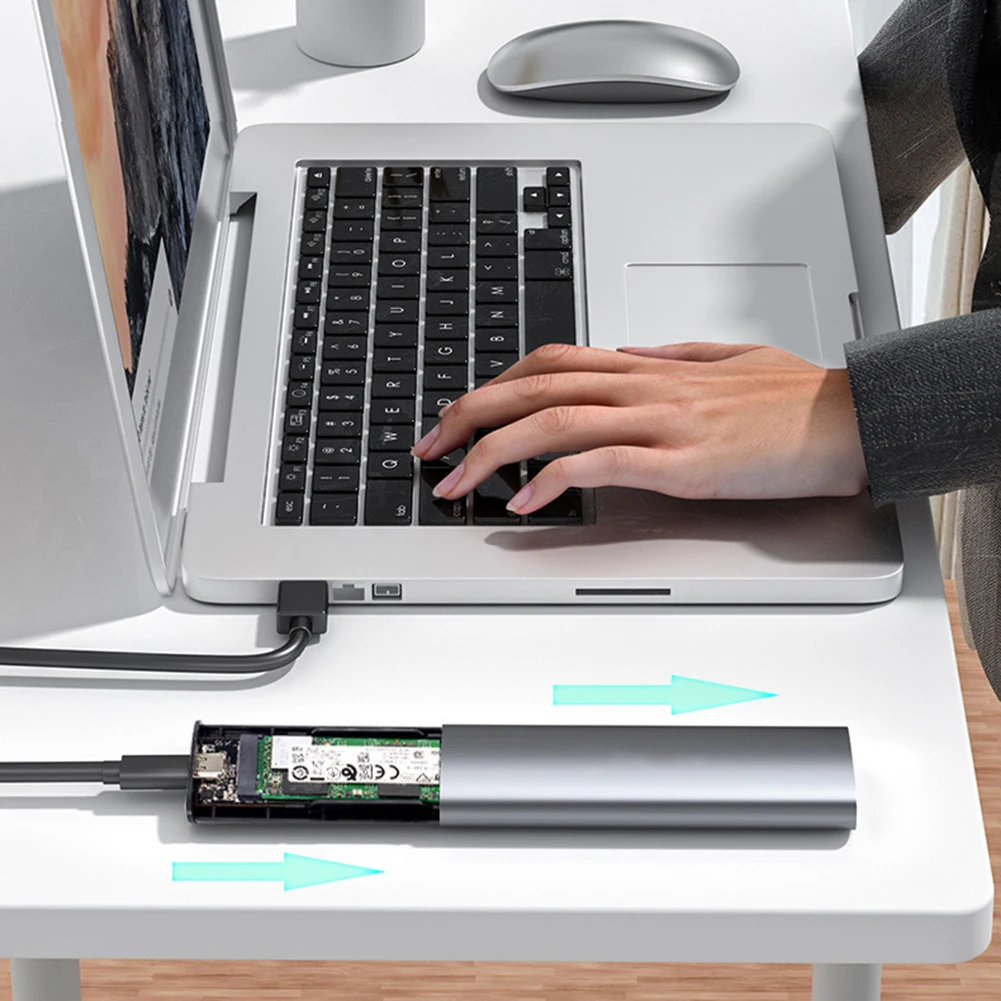 

Корпус SSD M.2 NGFF к USB 3.1 Type-C 3.1 Корпус адаптера твердотельного накопителя из алюминиевого сплава для твердотельного накопителя 2230/2242/2260/2280