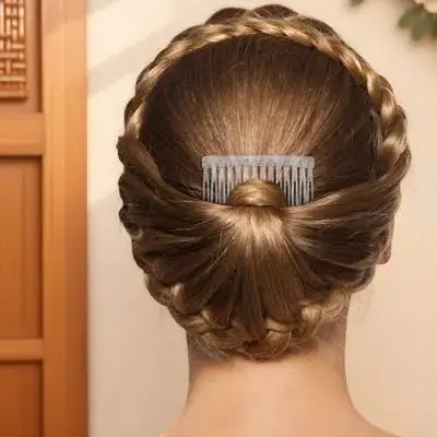 

10Pcs Transparent Plastic Side Hair Combs 14 Teeth Wedding Bridal Veil Clip Hair Accessories for Women Ladies