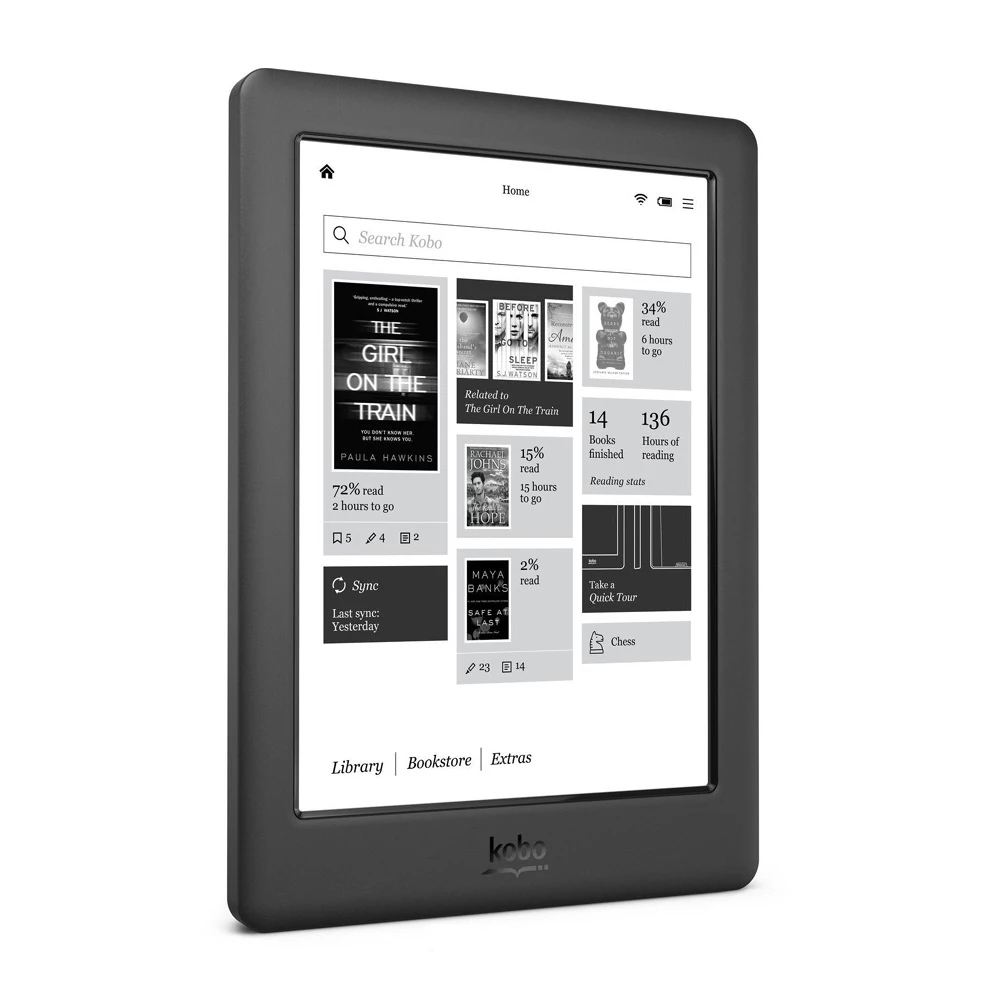 Kobo Glo HD 전자책 리더, 전자 잉크 카르타 전자책 리더, 6 인치, 300PPI, KOBO N437, 4G, 16G, 32G, 1448x1072, 킨들 오닉스 톨리노