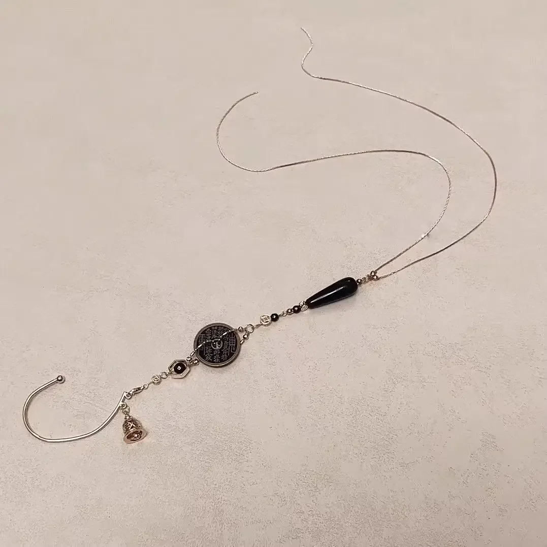 ต่างหูพู่ห้อยเหรียญทองแดงสไตล์โบราณที่ไม่มีหูเจาะสามารถนำมาใช้กับตะขอเกี่ยวหูอุปกรณ์เสริมสำหรับผู้ชายและผู้หญิง