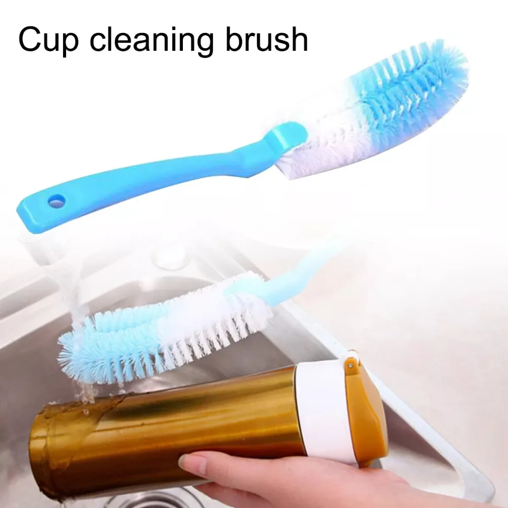Creative Multi-Function Plastic Cleaning Brush - Long Handle Soft Brush for Water Bottles, Pots & Cups, Effective Stain Removal