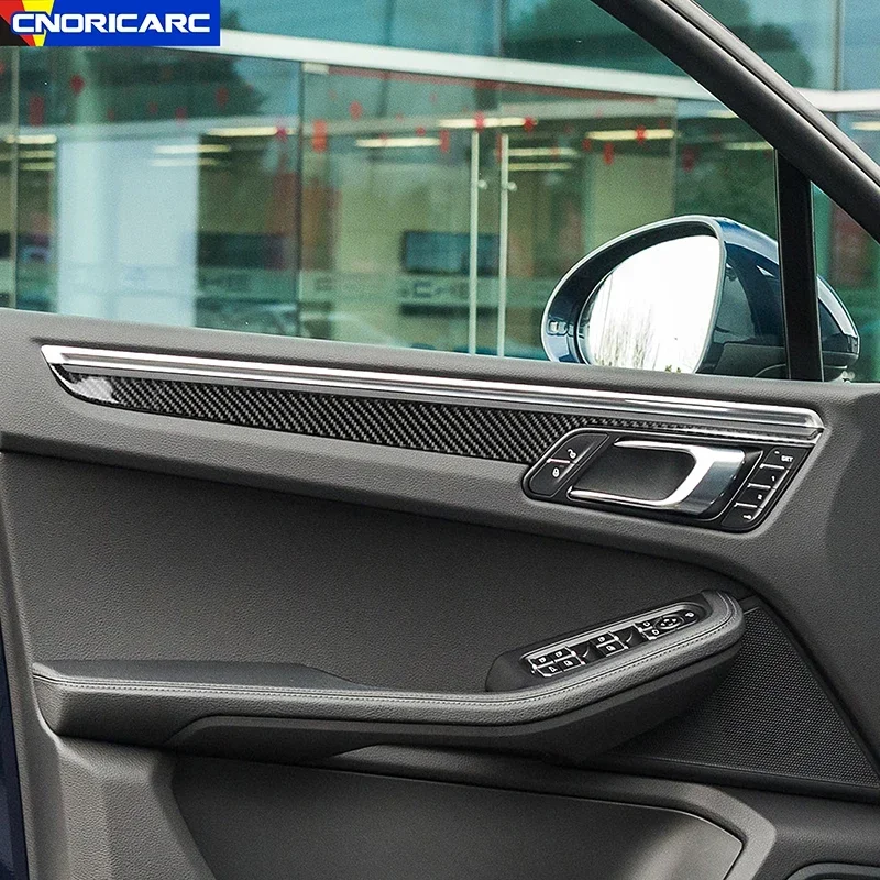 

Car Accessories For Porsche Macan 2014-2021 Inner Door Handle Panel Trim Strip Stickers Carbon Fiber Interior Modification