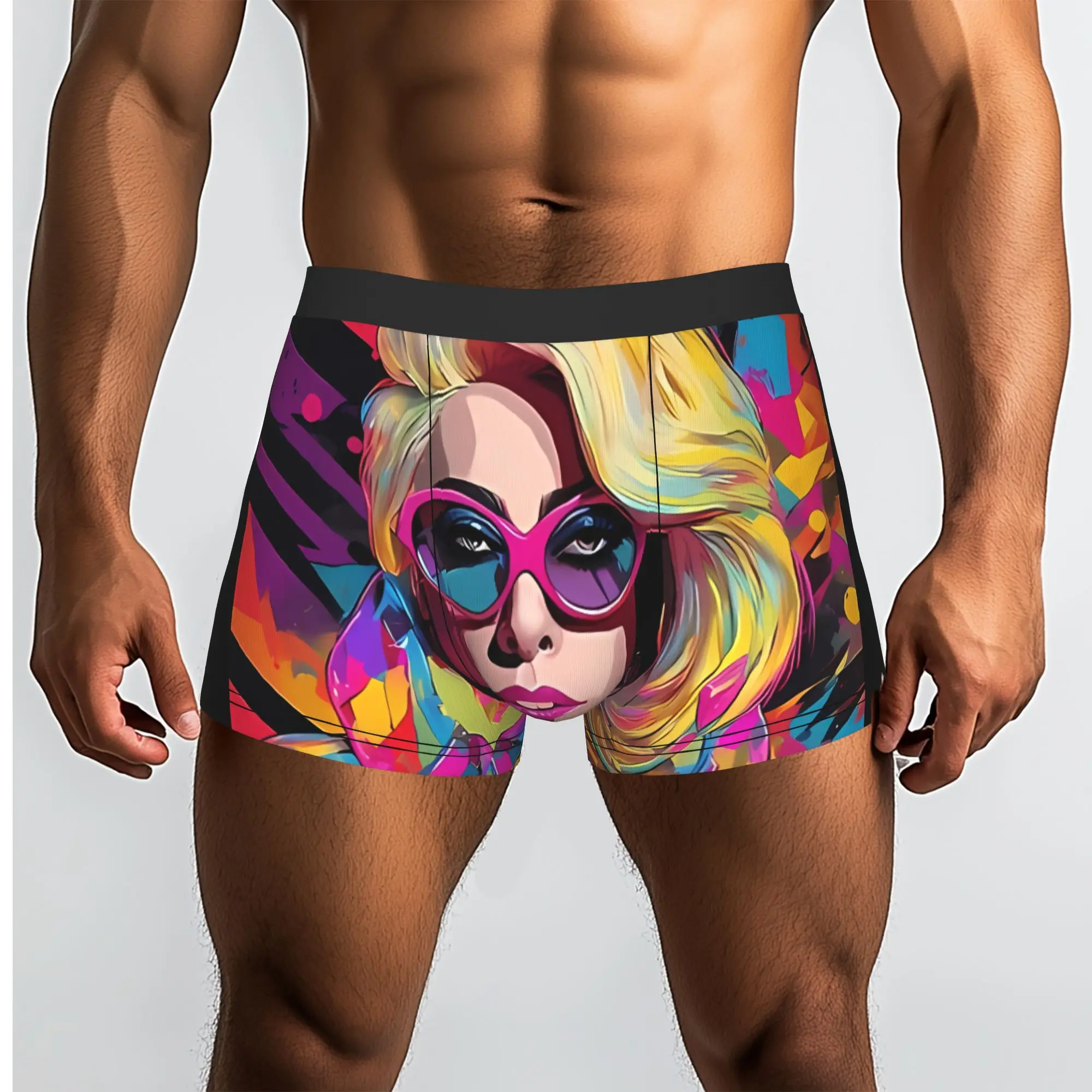 

Lady Gaga1 L-Lady Singer Gaga Underpants Breathbale Panties Male Underwear Comfortable Shorts Boxer Briefs