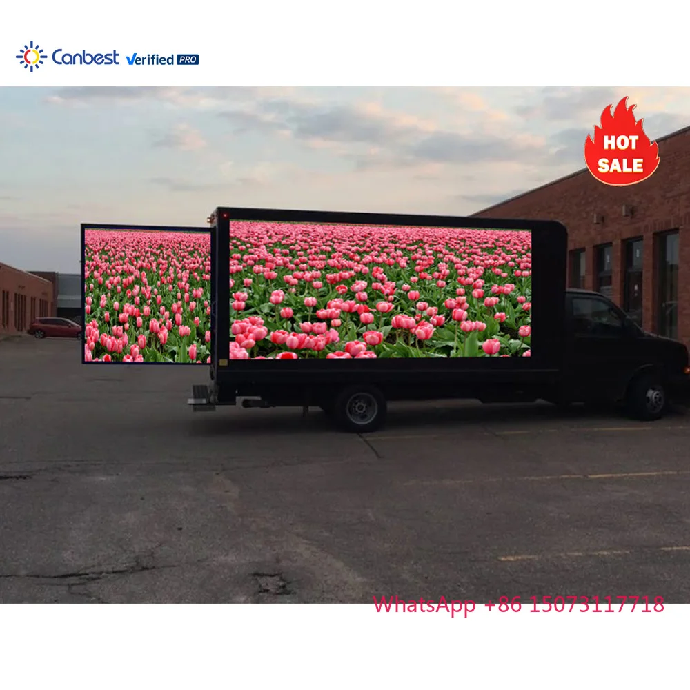 

P4 4 мм наружный водонепроницаемый рекламный светодиодный рекламный щит высокой яркости для грузовиков Gigantes Pantallas светодиодный экран в фургоне