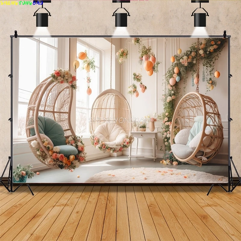 

SHENGYONGBAO Christmas Day Indoor Photography Backdrops Living Room Restaurant Exterior Wall Photo Studio Background Props QS-54