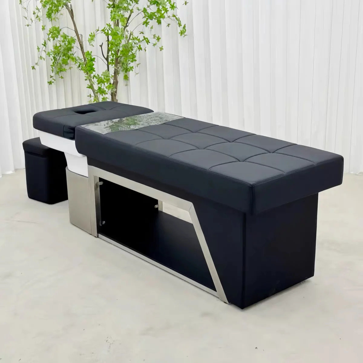 #Head Therapy, Hair Washing Bed, Hair Salon, specialized Hair Salon, Beauty Salon, Lying Flat Punch Bed, Ceramic Basin