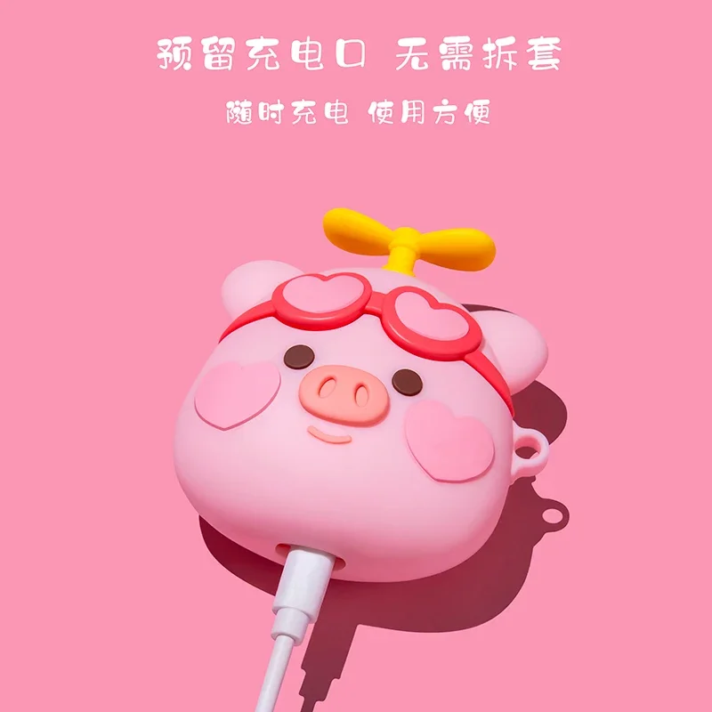 Cute Bamboo dragonfly Earphone Case For Airpods Pro Case Silicone Cartoon pig duck Headphone Cover For Airpods 1/2/3rd Case Bags
