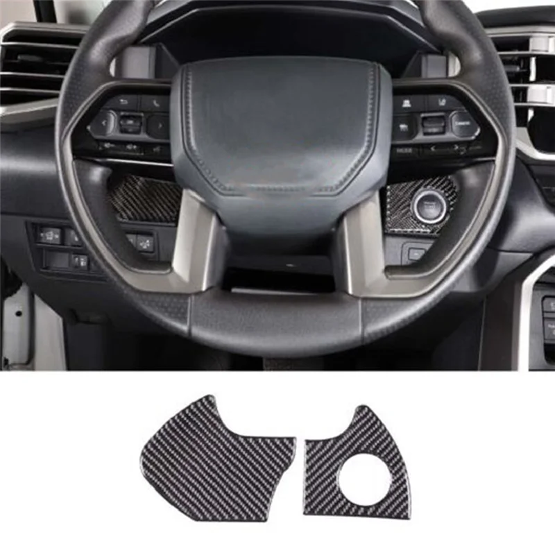 For Toyota 2022-2023 Tundra One-Key Start Switch Sticker Real Carbon Fiber Soft