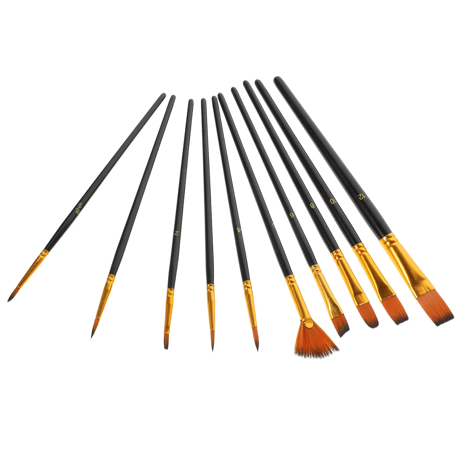 

10Pcs Painting Brush Set Versatile for Watercolor Acrylic Oil Gouache Artists Professionals Kids Students Creative Art Supply