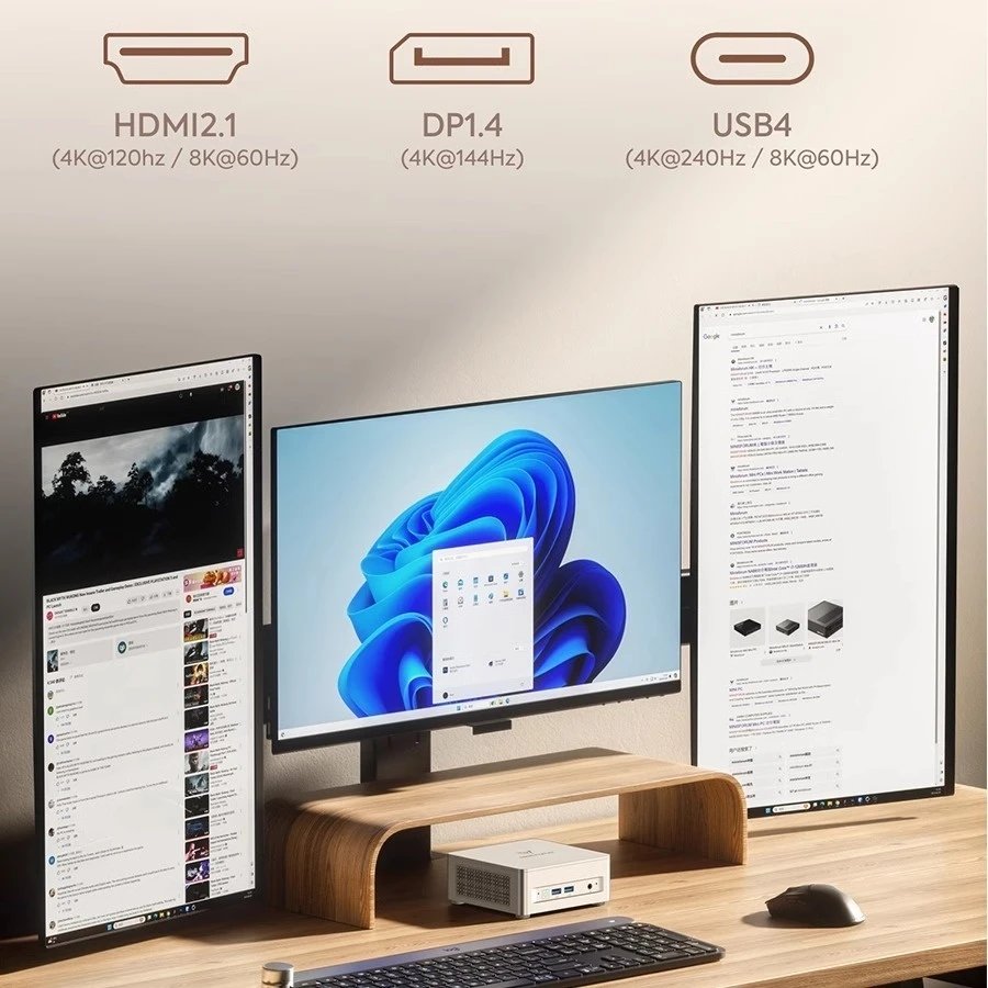 MINISFORUM UM870SLIM AMD R7-8745H Mini piccolo host portatile Computer host desktop da ufficio ultra silenzioso ad alte prestazioni