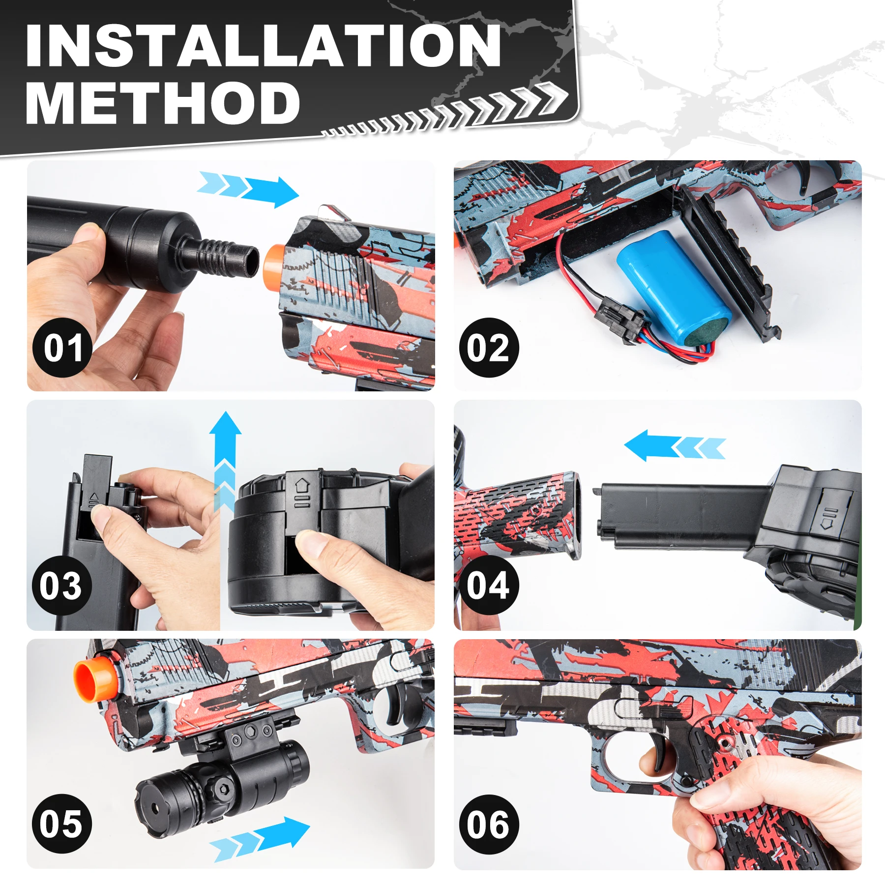2025 New Electric Blaster Gun Toy, High Precision Shooting, Party Game - Halloween Thanksgiving Christmas Gift(No Bullets)