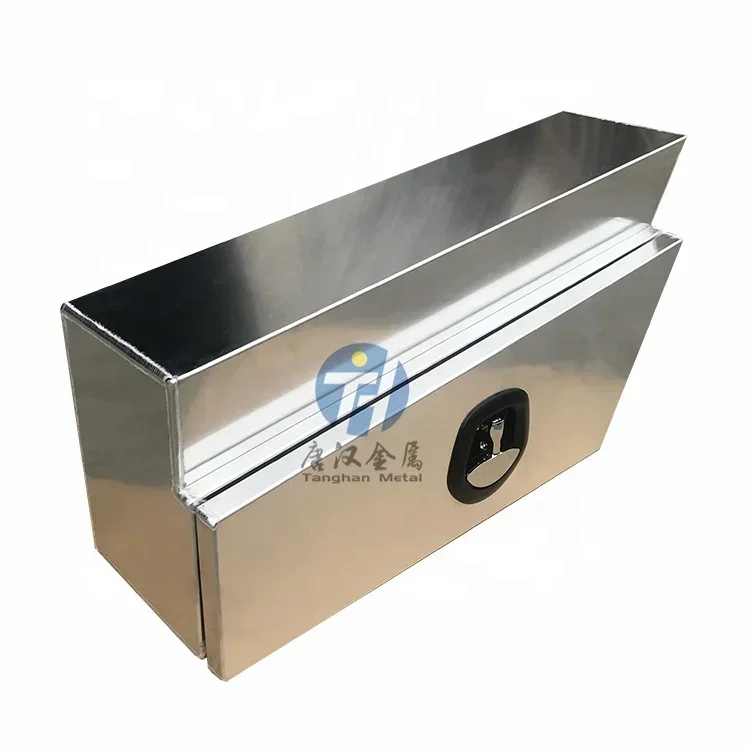 750mm Tapered sturdy smooth aluminum storage portable side mount truck under body Toolbox small sizes vehicle box