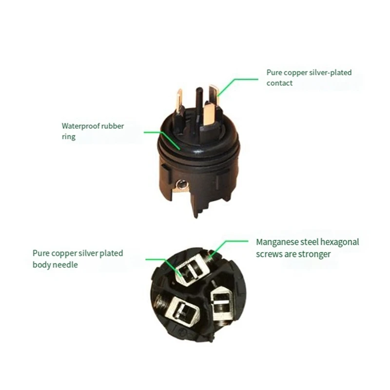 A99E-Waterproof LED Display Plug Equipamento de iluminação de palco Multi-Função Conveniente Iluminação Conector de alimentação Plugues
