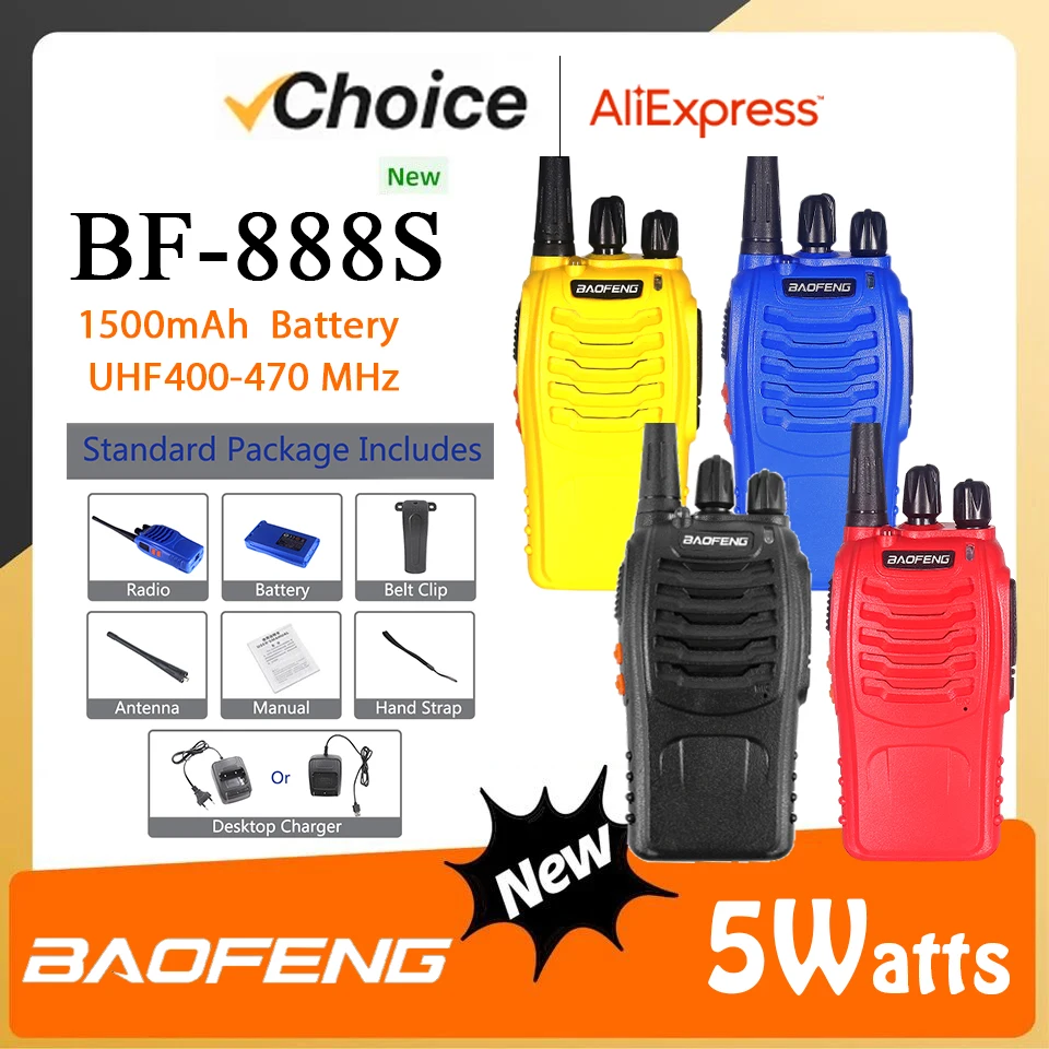 Baofeng BF-888S Walkie Talkie Two Way Radio UHF 400-470MHz 16CH BF888s Kids Walkie Talkie Ham Radios Transceiver BF888s Kids Toy