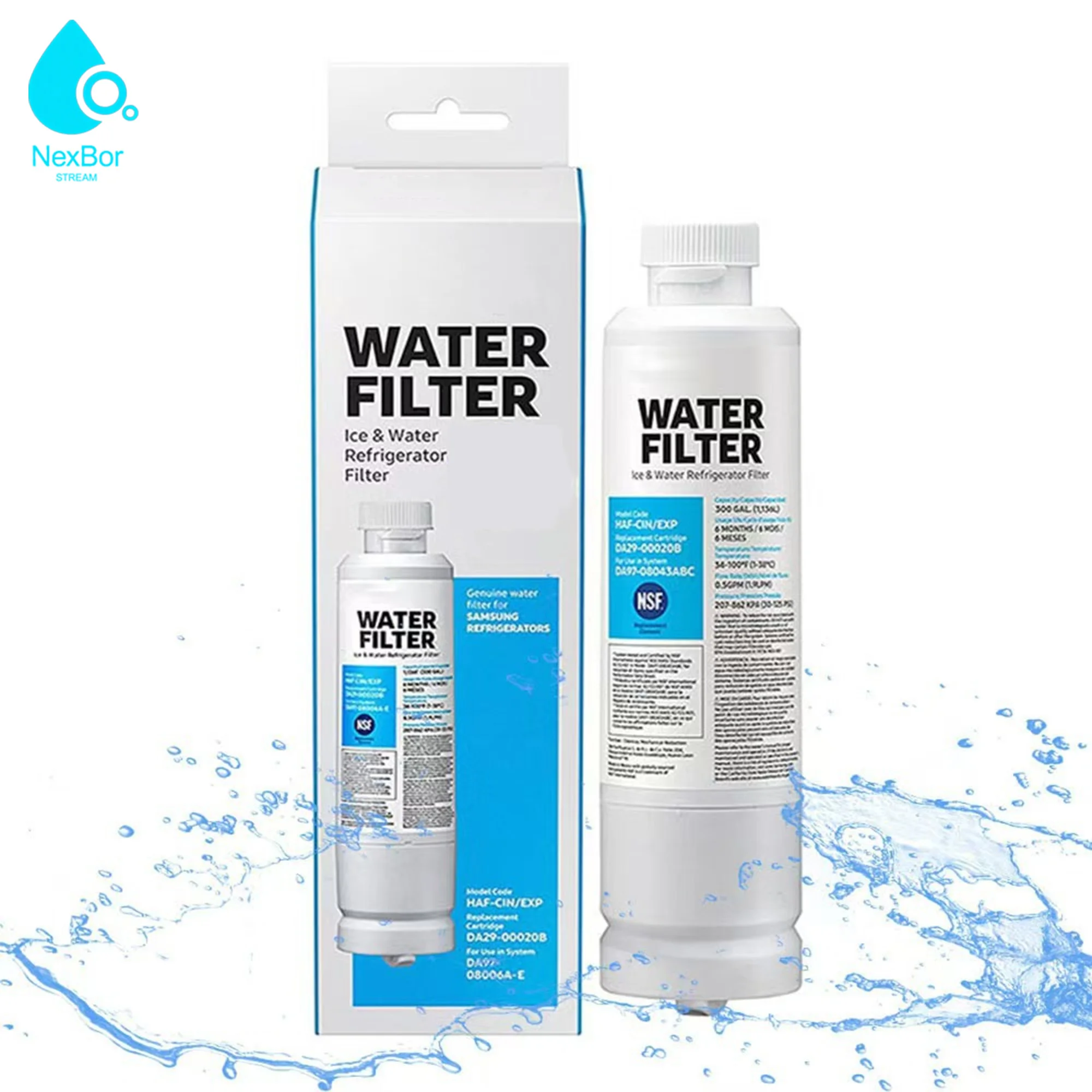 Filtro de Agua para Refrigerador, Repuestos y Accesorios para Electrodomésticos de Cocina para Samsung DA29-00020A/B, DA29-00020B-1