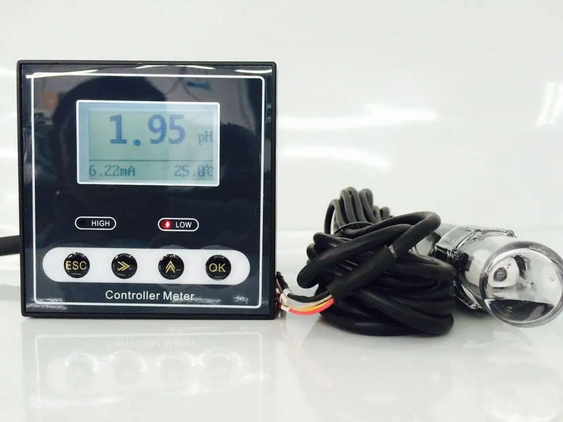 PH-110 Industrial pH ORP Meter Controller 4‑20mA RS485 Online pH Sensor Wastewat