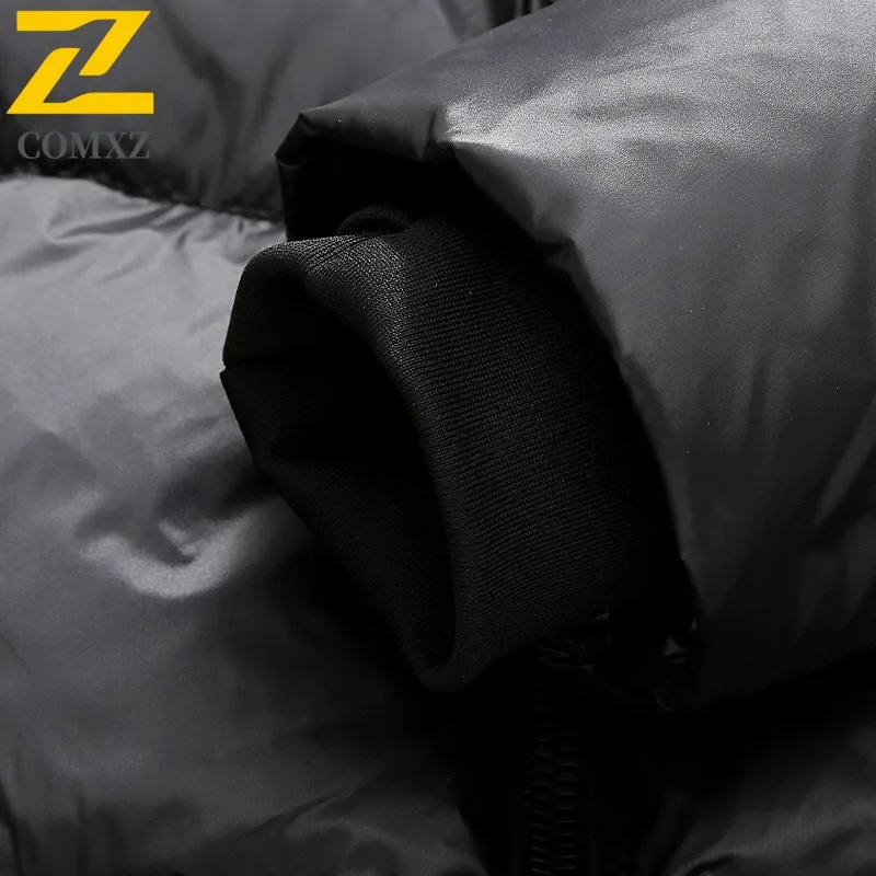 COMXZ Men Winter New Down Jacket Casual Hooded Outdoor Adventure Thick Warm Parka Leisure Everyday Style Lightweight Clothing