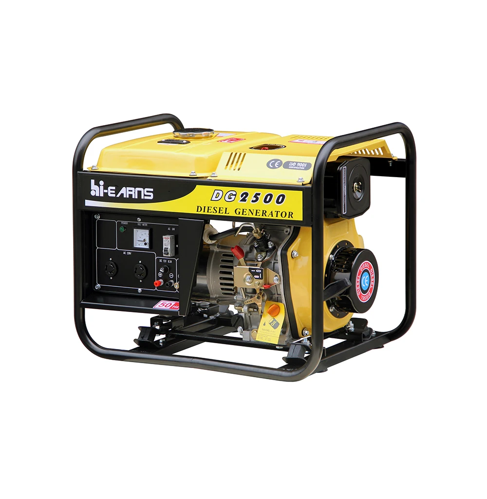 hiearns 3kw small portable die·sel generator recoil start light weight easy to move electric generators factories