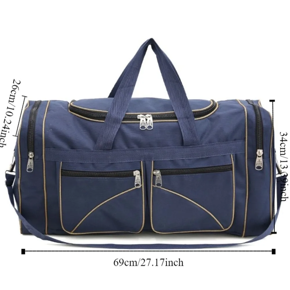 سعة كبيرة حقيبة السفر القماش الخشن أكسفورد القماش مقاوم للماء حقيبة رياضية خارجية متينة متعددة جيب حقيبة قاعة رياضة الأنشطة في الهواء الطلق