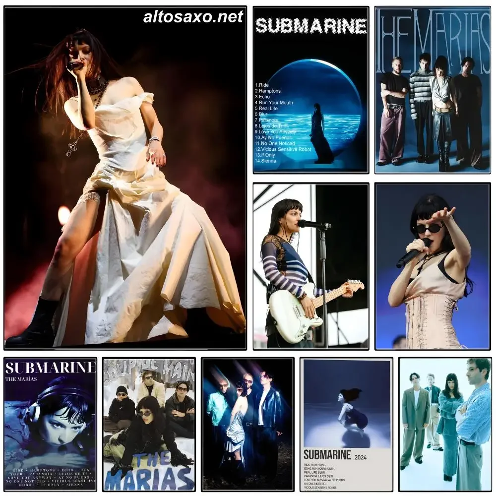 Singer T-The Marias Submarines Poster Self-adhesive Art Waterproof Paper Sticker Coffee House Bar Room Wall Decor