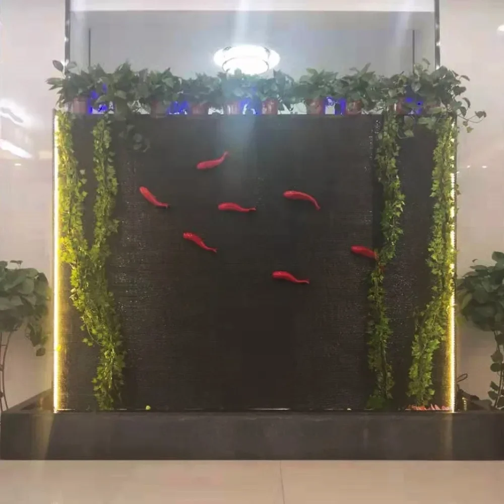 

Stone water curtain wall, flowing water screen, partition, courtyard, fish pond, waterfall, water fountain, villa, garden landsc
