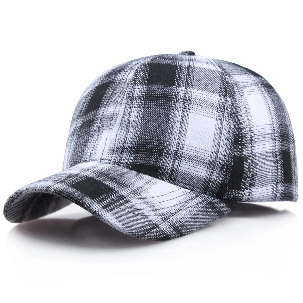 Autumn/Winter Exquisite Checkered Baseball Caps Unisex Outdoor Leisure Casquette Vintage Sports Visor Duck Hats For Teenagers