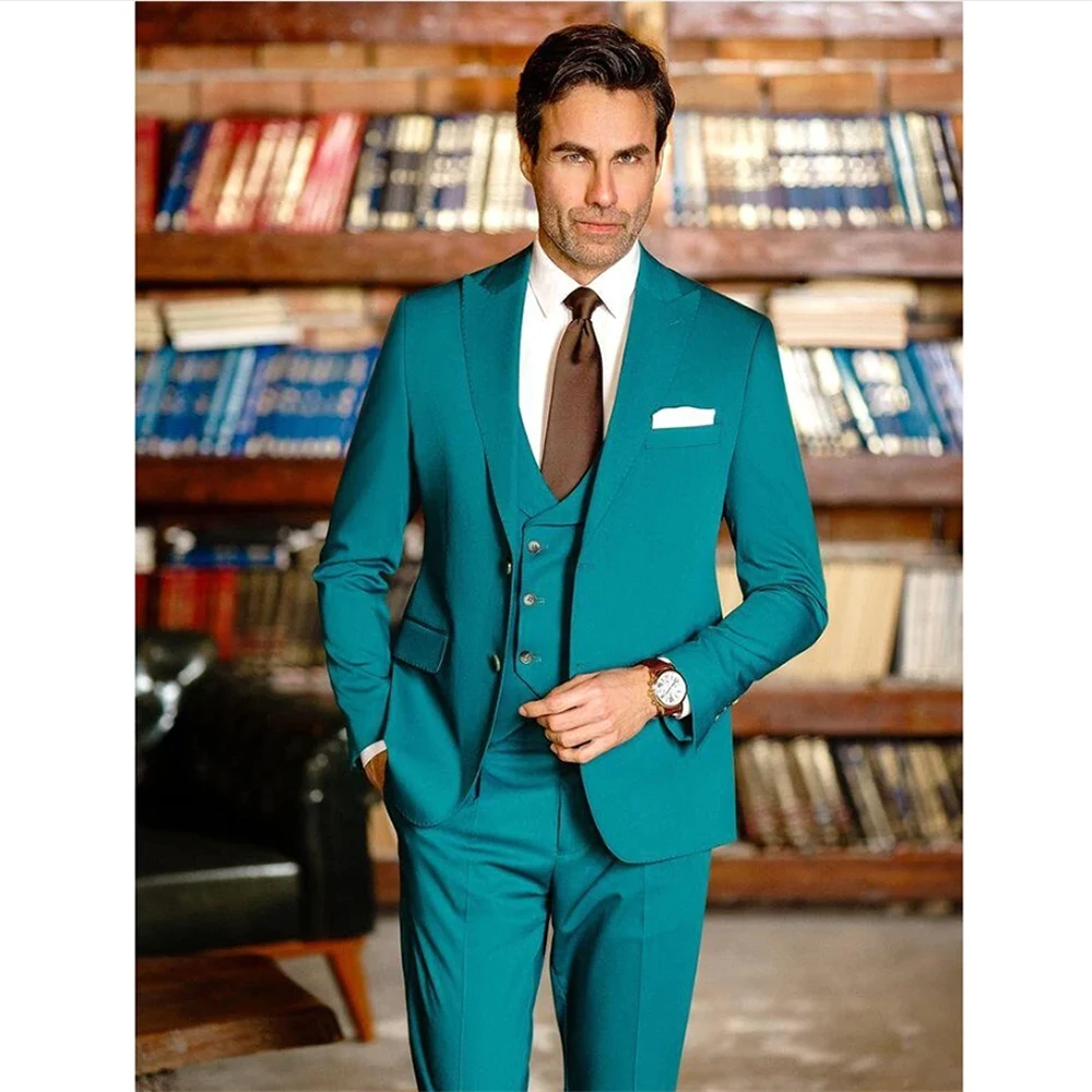 Fashion Single Breasted Men's Suit Three-pieces(Jacket+Pants+Vest) Chic Fashion Casual Party Prom Wedding Set