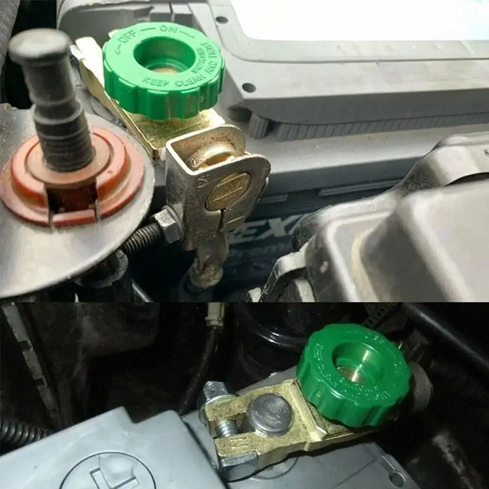 1Pcs Quick Cut-off Disconnect Car Battery Switch Universal Zinc Alloy Isolator Switch Battery Terminal Link Switch