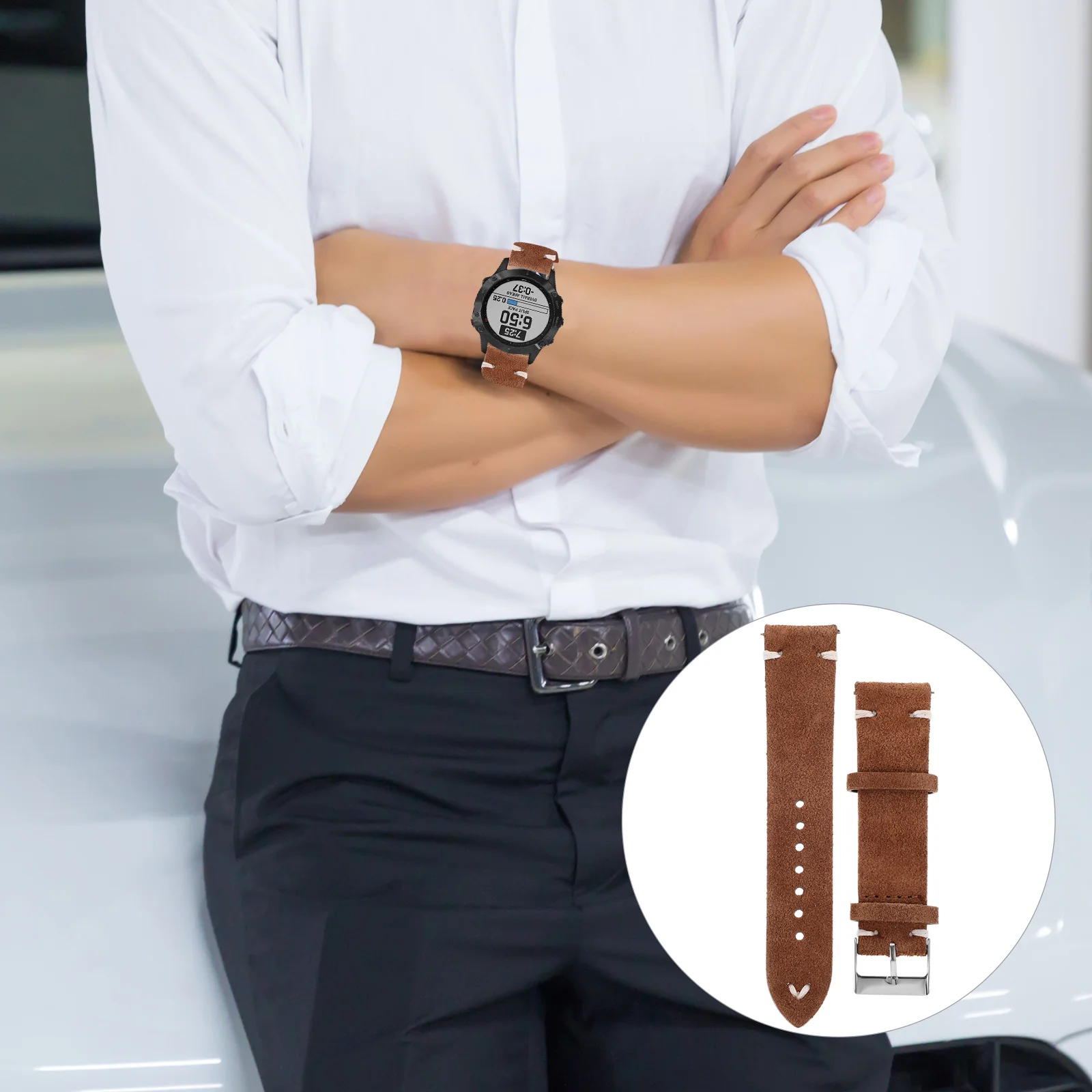 

Retro Quick Release Watch Band 22Mm Comfortable Durable For Men Women Compatible With Smart Traditional Watches