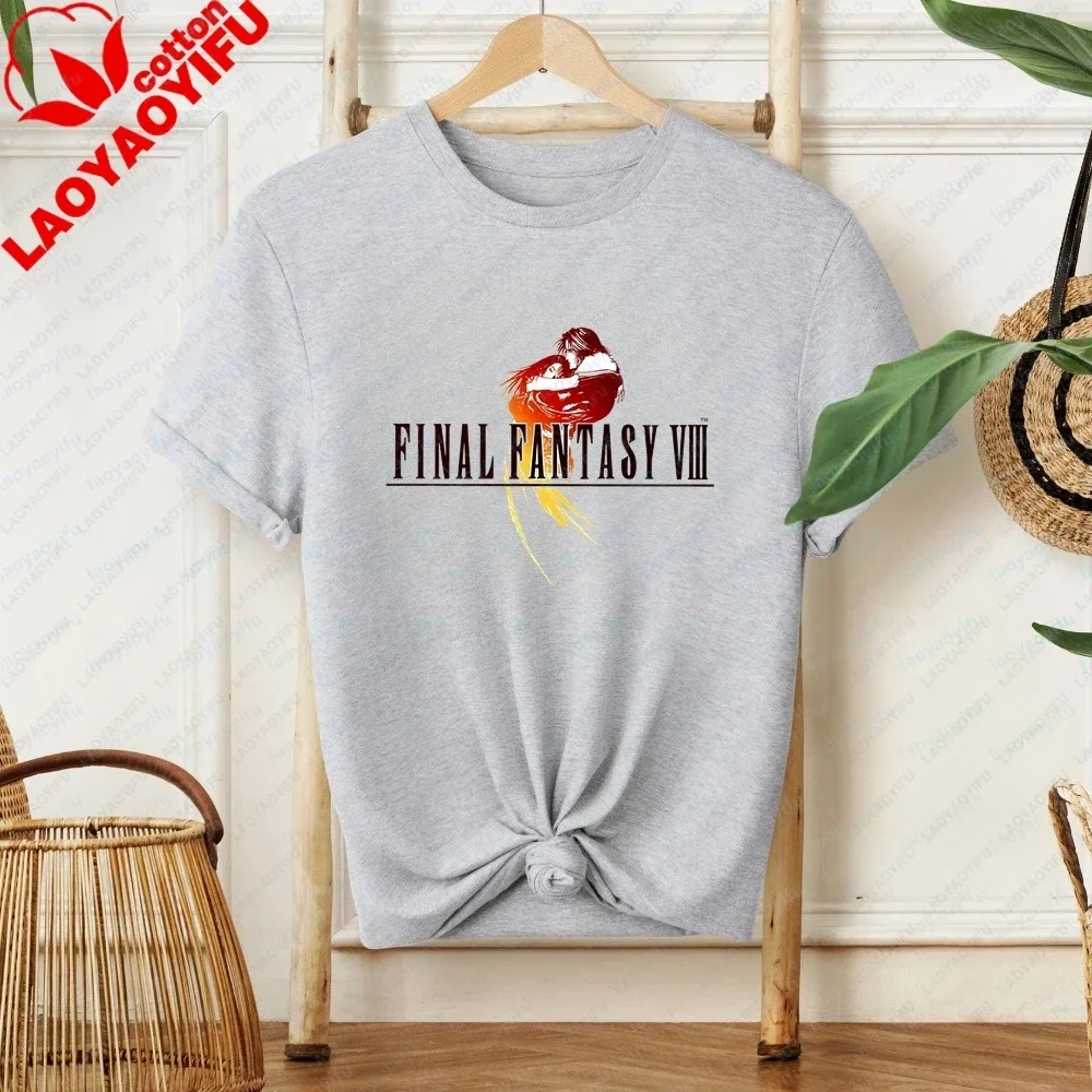 Final Fantasy VII Season Casual Trendy Multi-Purpose Short-Sleeved Men's and Women's Cotton Round-Neck T-Shirt