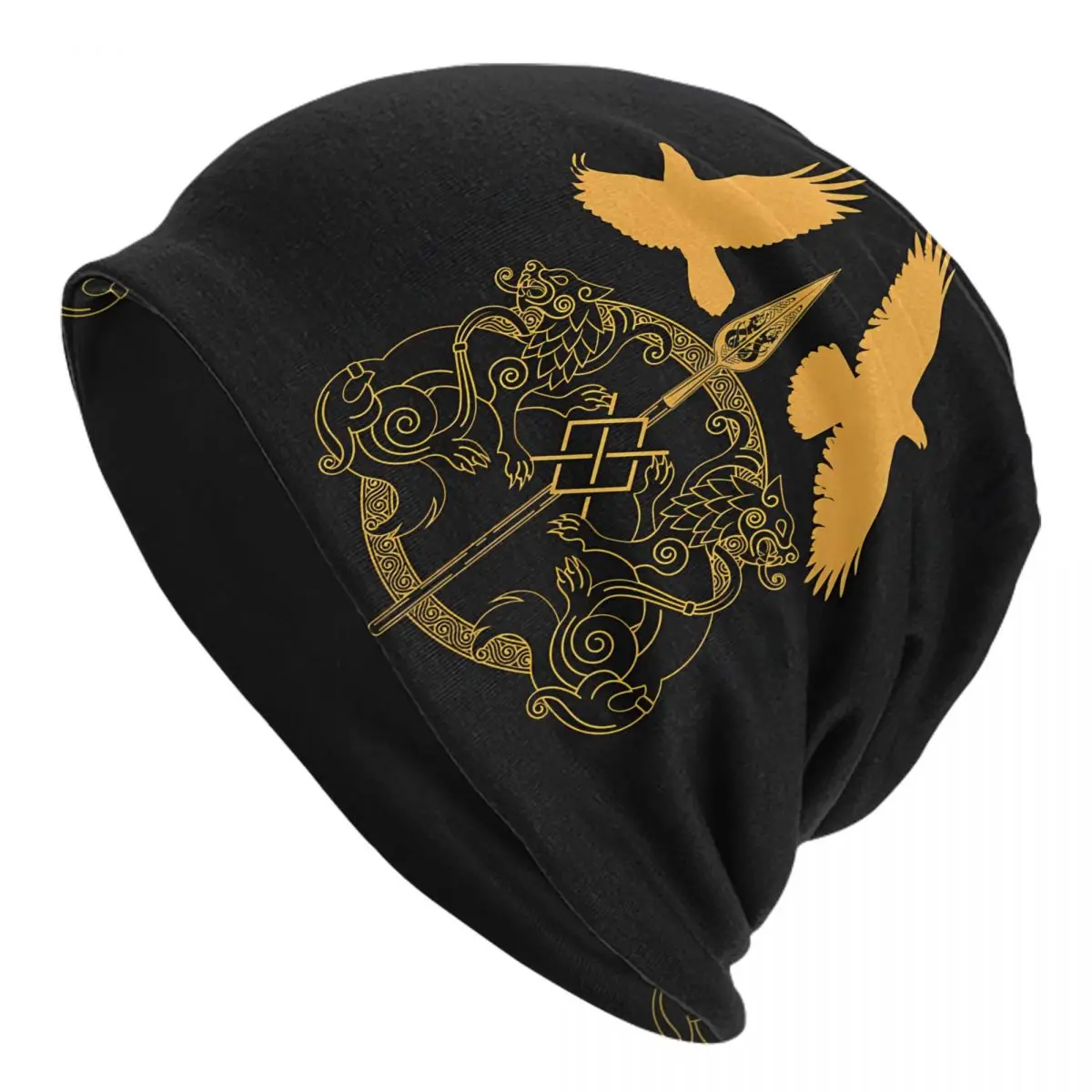 Norse Mythology Spear Of Odin Viking Beanies Caps Hat Fashion Bonnet Hats Men