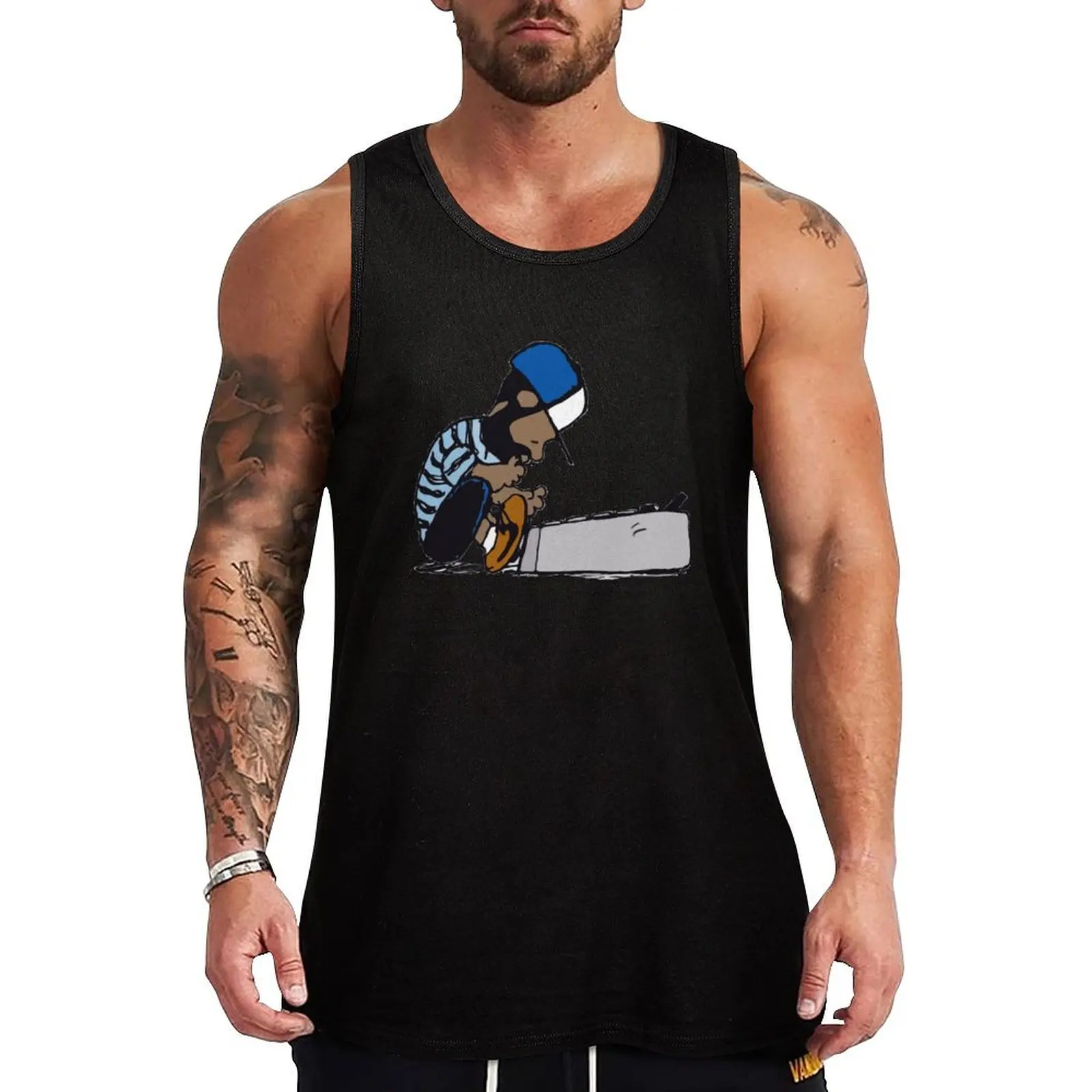 J Dilla Design Tank Top Summer Beach Tank Top Casual Loose Sleeveless Shirt