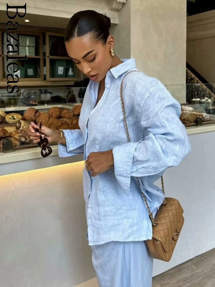 Elegant Cotton Linen Single Breasted Shirts And Blouses Causal Women's Shirt Loose Blouses