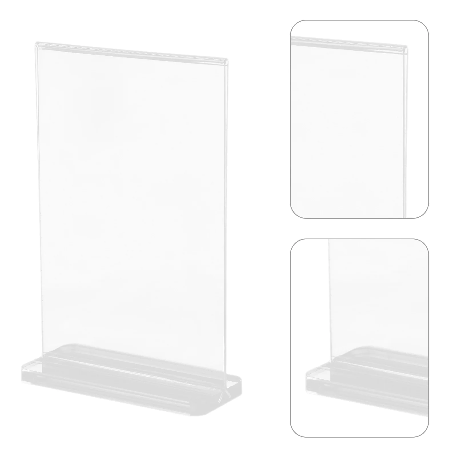 4 قطعة حامل علامة الاكريليك حامل عرض سطح المكتب حامل علامة الطاولة عمودي مكان بطاقة عرض لوازم ديكور حفلات الزواج #5