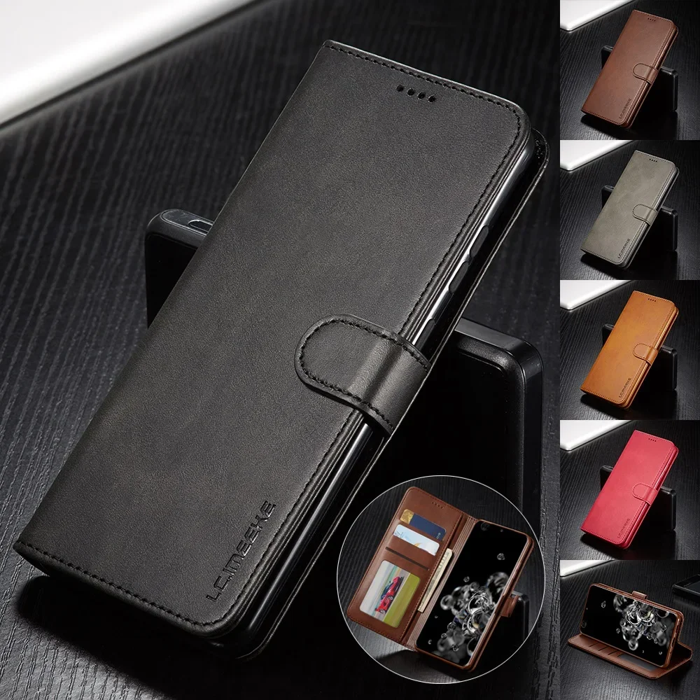 

Leather Case for Samsung Galaxy S20 FE S21 Ultra A71 A51 Note 20 10 Plus A70 A50 A20 A52s S9 S8 Plus S7 Edge Wallet Flip Cover