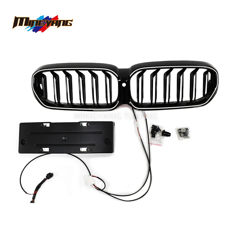 New arrival 2023 style 5 Series G30 grill car grille with light For BMW G30 Lci car grills