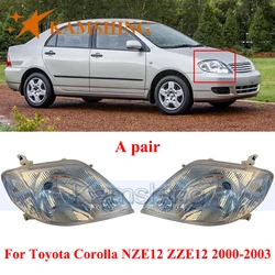CAPQX A pair Front Bumper Headlight For Toyota Corolla NZE12 ZZE12 2000-2003 Front Head Light Headlamp Head Lamp