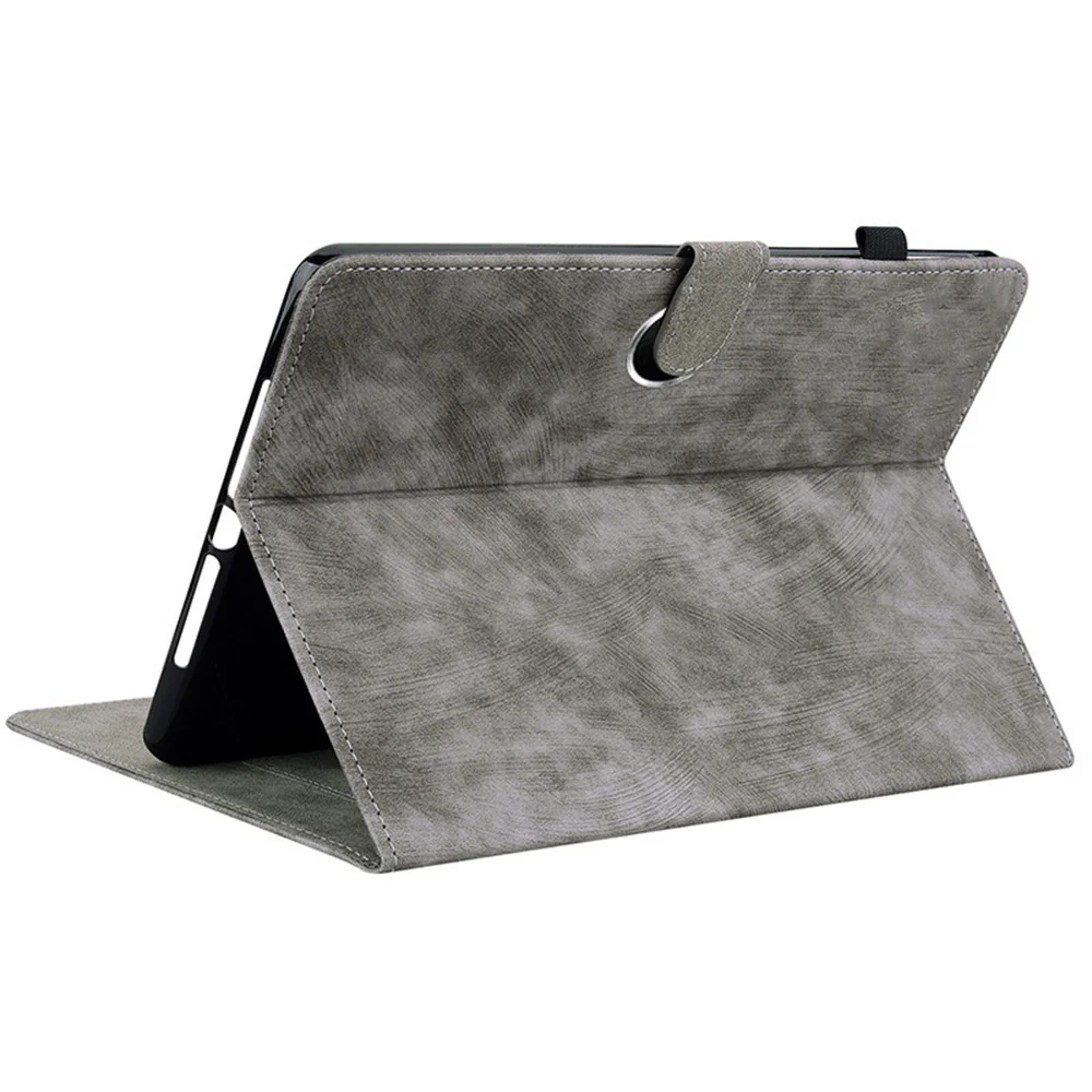 For Oppo Pad SE Case Tiger Imprint Anti-Scratch PU Leather Tablet Cover - Grey