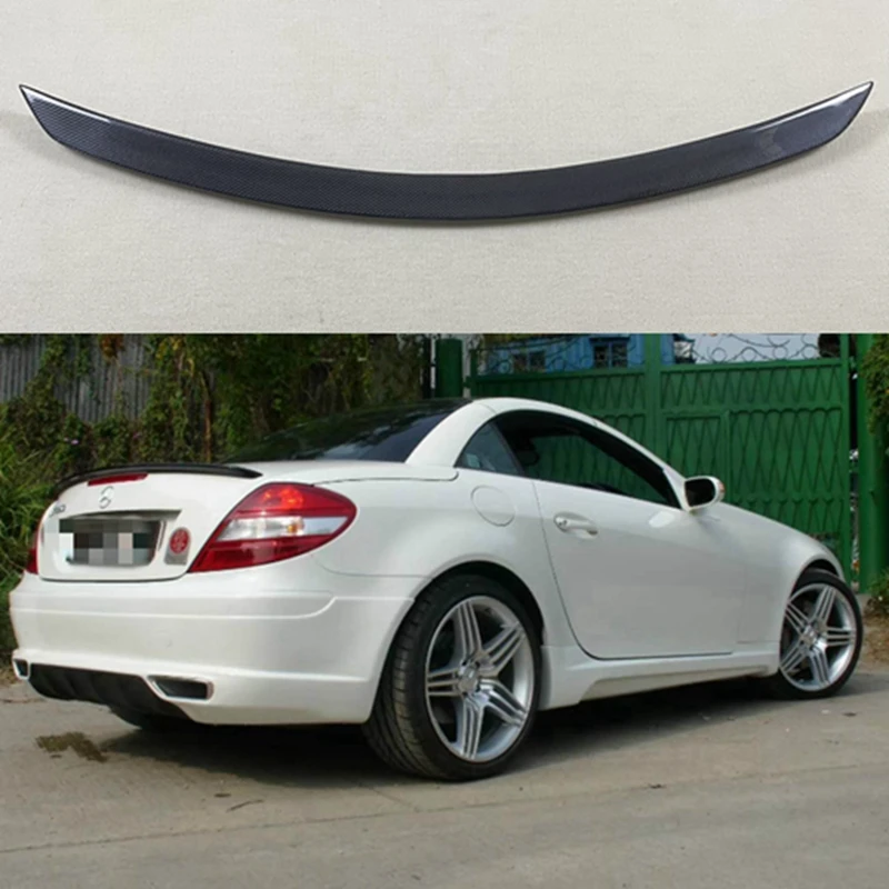 For Mercedes Benz SLK Class R171 R172 SLK200 SLK280 SLK300 SLK350  Carbon Fiber Rear Trunk Cover Spoiler 2004 - 2010