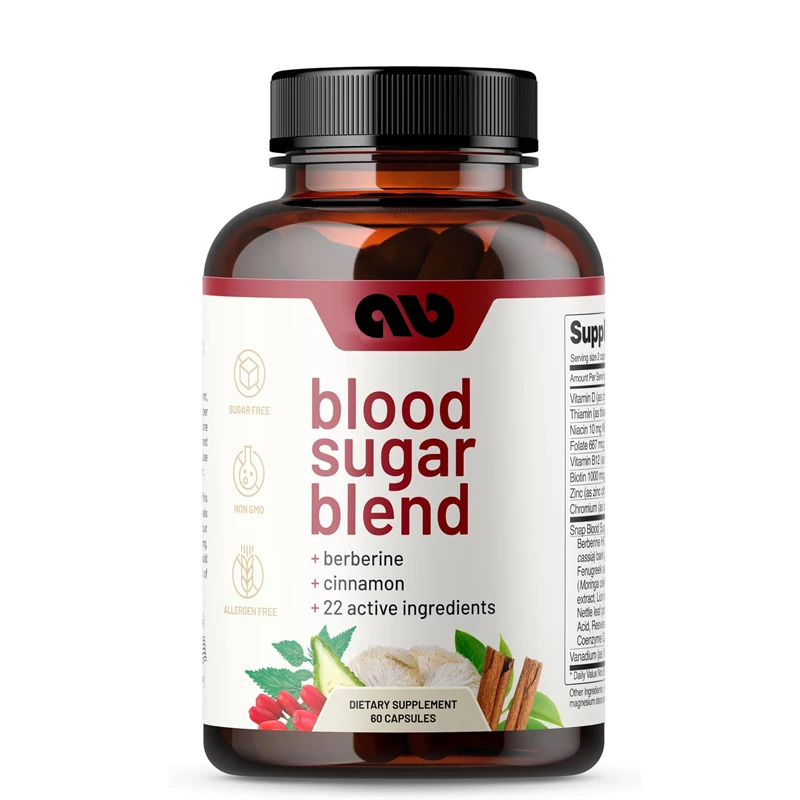 

Blood sugar support supplement - supports healthy blood sugar levels and function - contains Berlin and cinnamon (60 capsules)